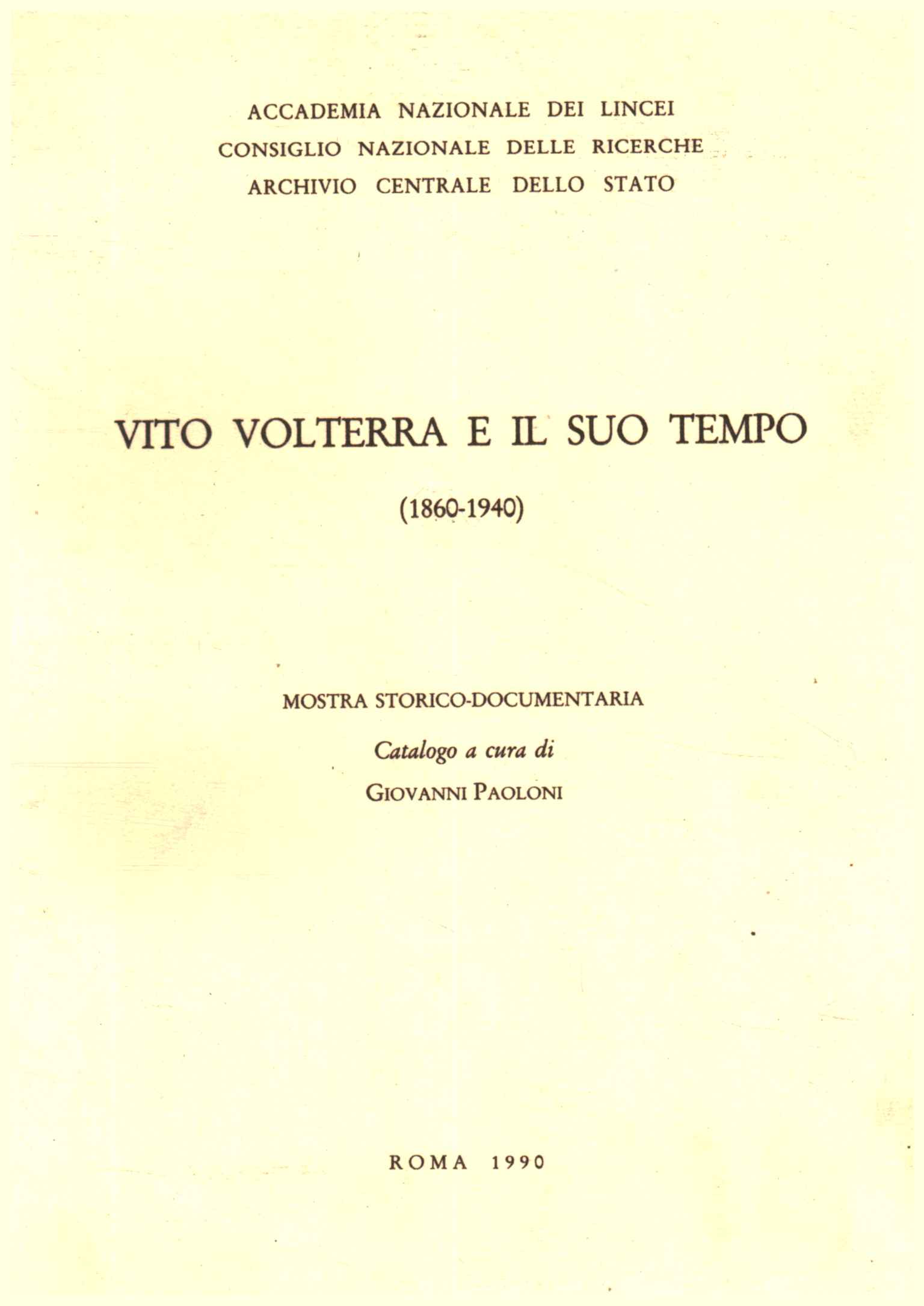 Vito Volterra et son époque (1860-194