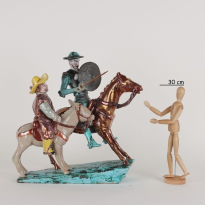 Don Quijote und Sancho Pansa Terrakotta