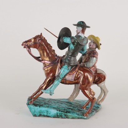Don Quijote und Sancho Pansa Terrakotta