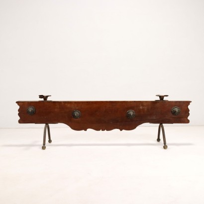 Coffee Table with Ancient Carved Base