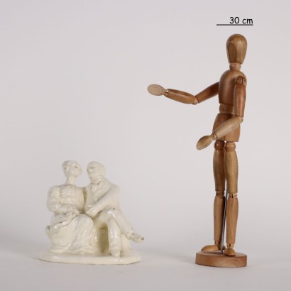 Figurine Couple Galant en faïence