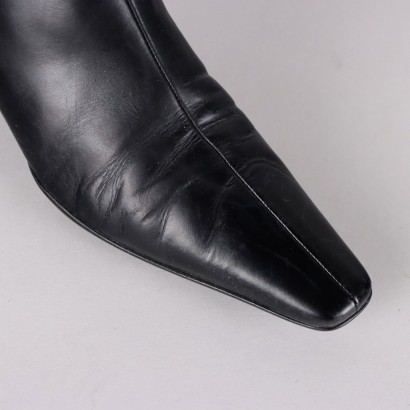 Schwarze Prada-Stiefel mit Riemen