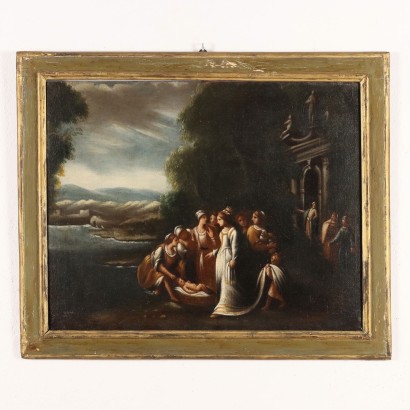 Gemälde Moses, der aus dem Wasser gerettet wurde