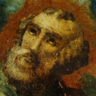 Dipinto sottovetro con San Pietro Aposto,San Pietro apostolo