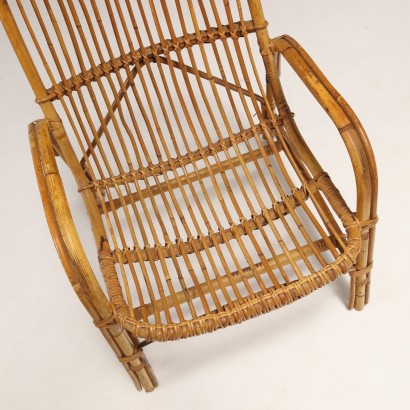 Canapé et paire de fauteuils, Trio de Sièges en Bambou des années 1950-1960