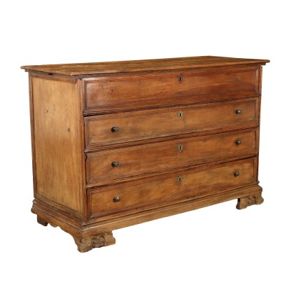 Ancient Chest of Drawers Openable Top Italy Early XVIII Century