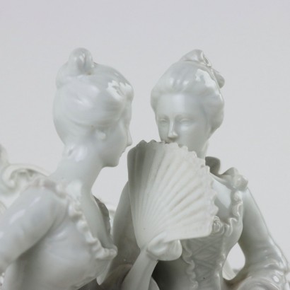 Sculptural Group in White Porcelain Gi