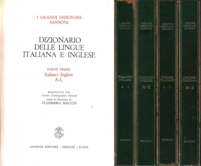 Dizionario delle lingue italiana e inglese / Dictionary of the Italian and English languages (4 Volumi)