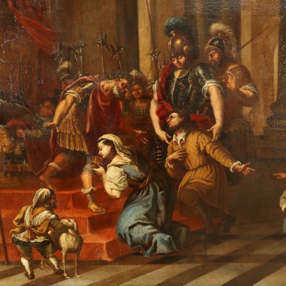 Peinture de la famille de Dario devant, La famille de Dario devant Alessa, Peinture avec scène d'un épisode historique