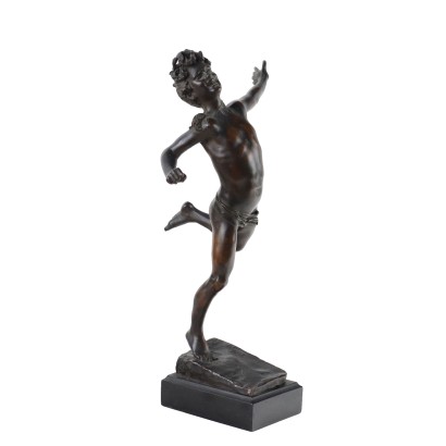 Figure Ancienne Jaune Dansant G. Renda Premier '900 Bronze