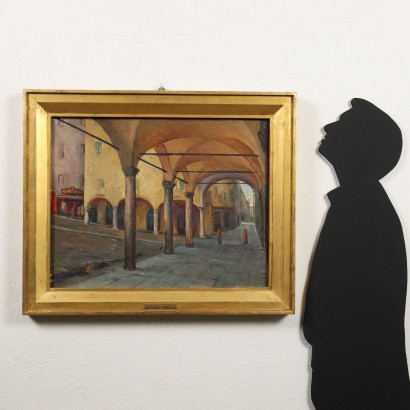 Painting by Riccardo Viriglio, City view, Riccardo Viriglio, Riccardo Viriglio, Riccardo Viriglio, Riccardo Viriglio