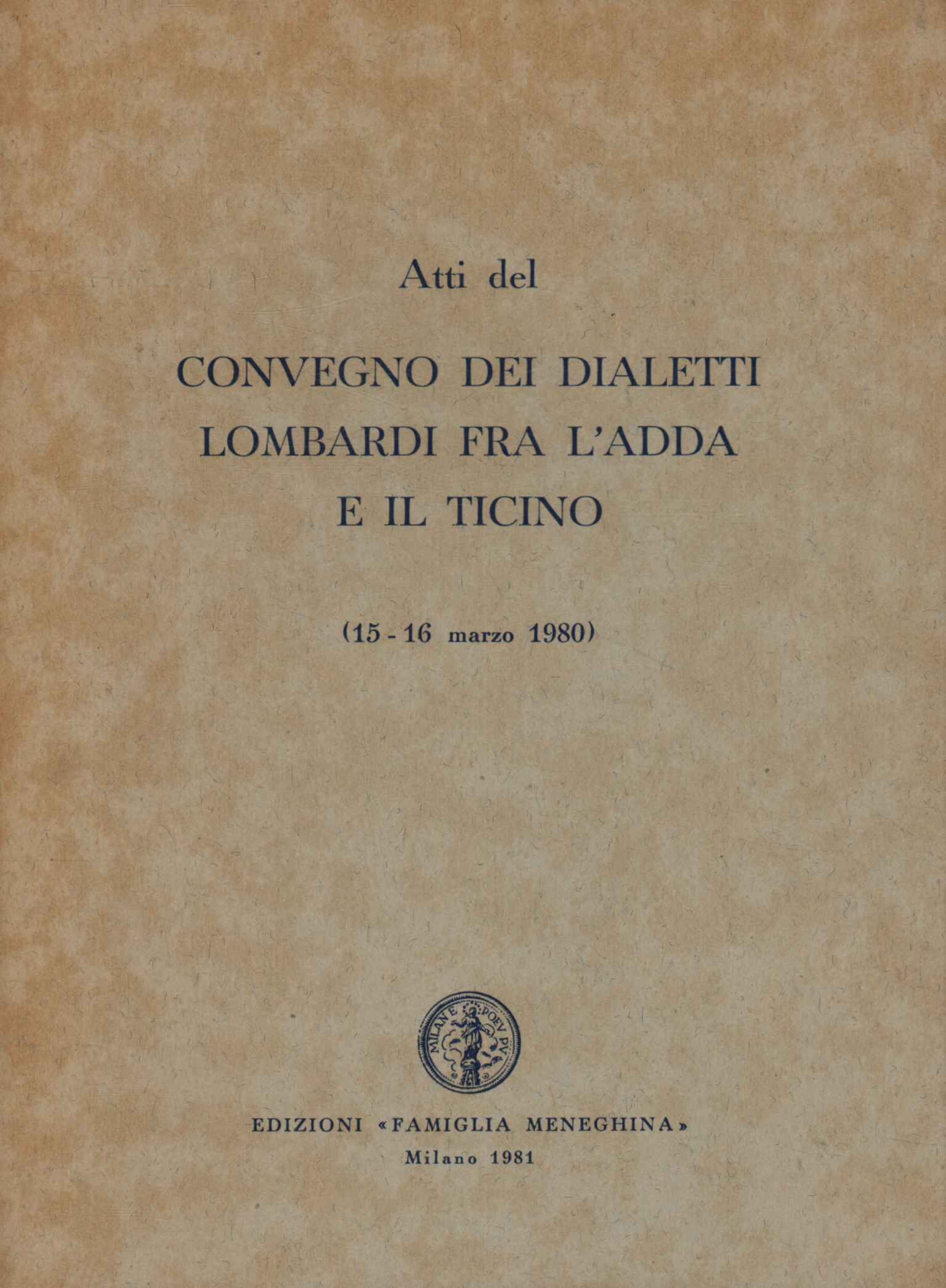 Konferenz der lombardischen Dialekte zwischen 1000 und 1900