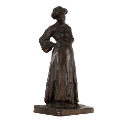 Bronze Lady Figure by Francesco Pasanisi
