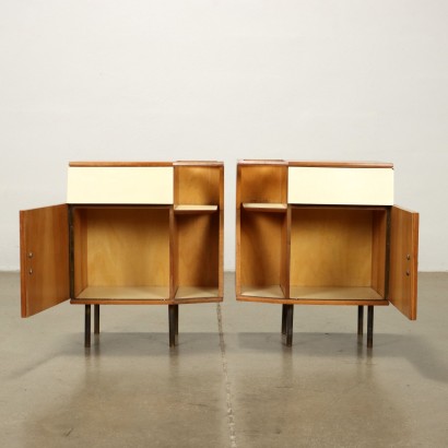 60s bedside tables, Pair of 60s bedside tables