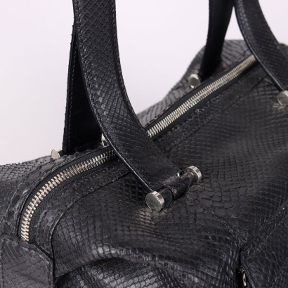 Krizia Vintage Black Bauletto Bag