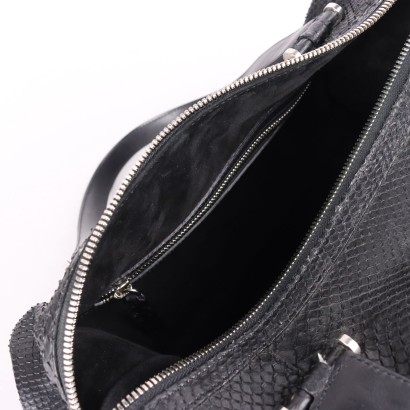 Krizia Vintage Black Bauletto Bag