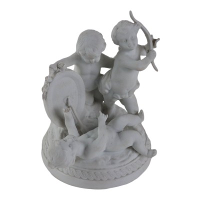 Antique Sculptur Biscuit Cupids Mid XX Century Sèvres Objects