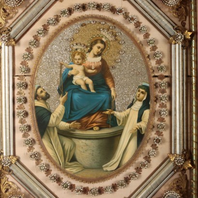 Chromolithography Madonna of the Rosary