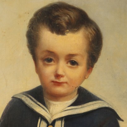 Gemaltes Porträt eines Kindes