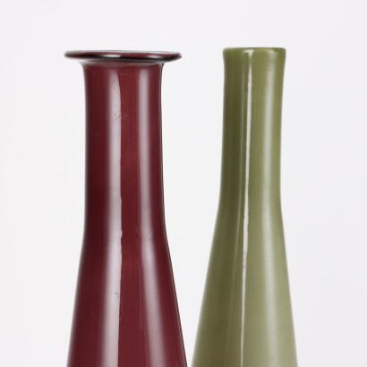 Deux Vases En Verre De Murano