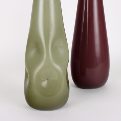 Deux Vases En Verre De Murano