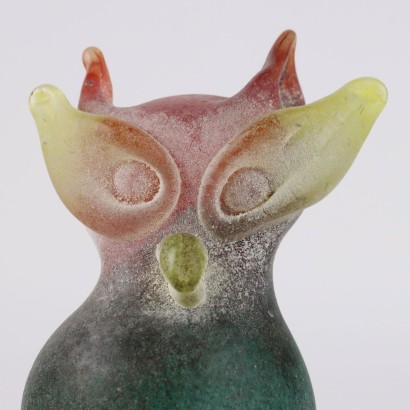 Owl in Scavo di Murano glass