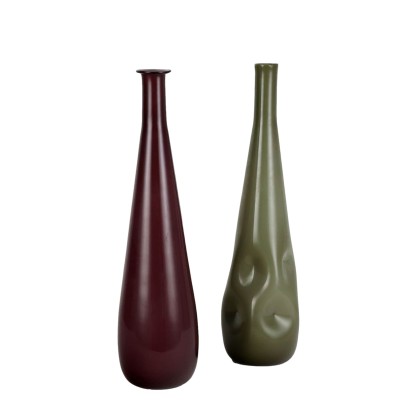 Paar Vintage Vasen aus Muranoglas Italien der 70er Jahre
