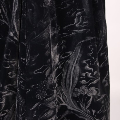 Falda vintage de terciopelo negro
