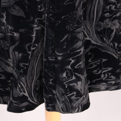 Vintage Black Velvet Skirt