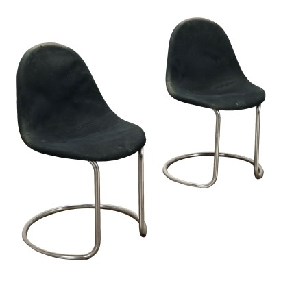 Paar Vintage Stühle Maia von G. Stoppino Metall Italien der 60er Jahre
