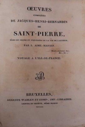 Oeuvres complètes de Jacques-Henri-Bernardin de Saint-Pierre (8 voll)