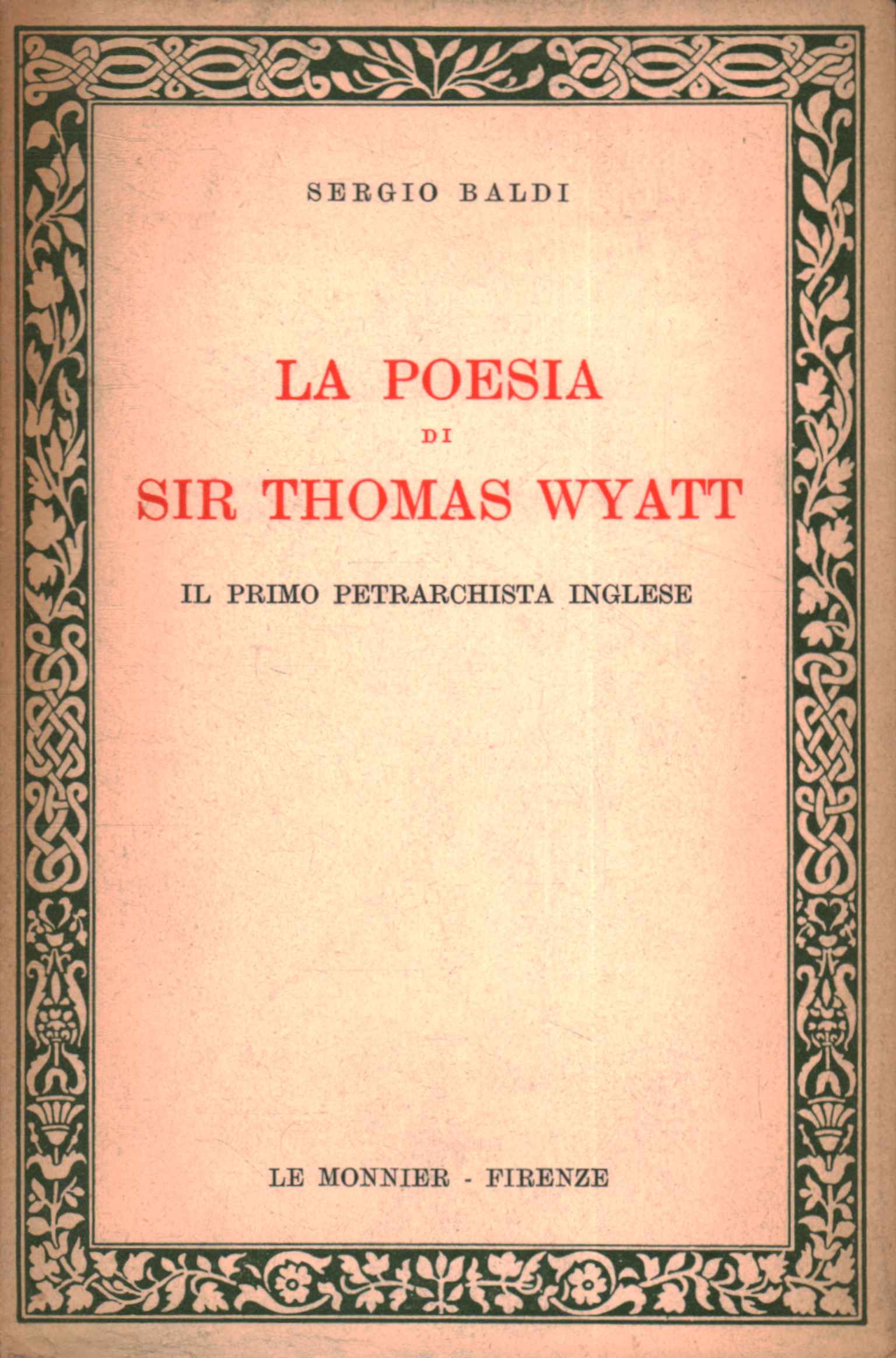 La poesía de Sir Thomas Wyatt
