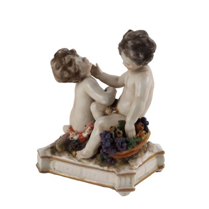 Sculpture Ancienne en Porcelaine Capodimonte Italie XIXe Siècle