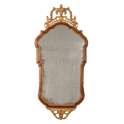 Antiker Neoklassizistischer Spiegel aus Walnuss des XVIII Jhs