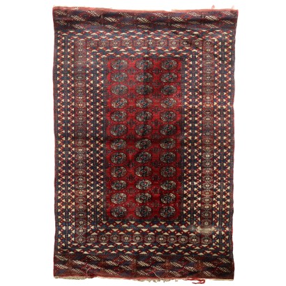 Antique Bokara Carpet Cotton Wool Thin Knot Pakistan 72 x 48 In