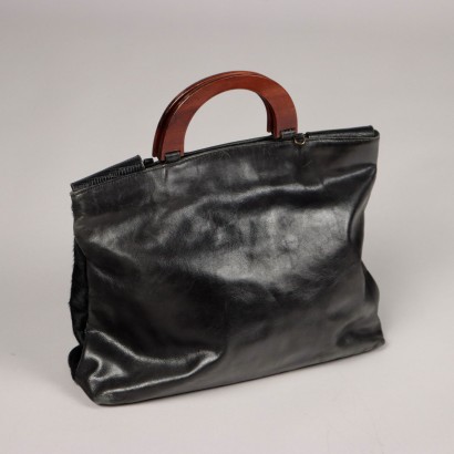 Vintage bag in leather and pony