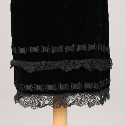 Vestido vintage de terciopelo negro