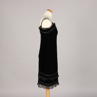 Vestido vintage de terciopelo negro