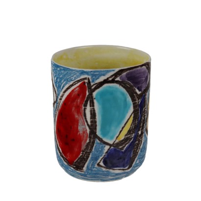 Vintage Vase M. Fantoni Coloured Ceramic Italy 1960s-70s