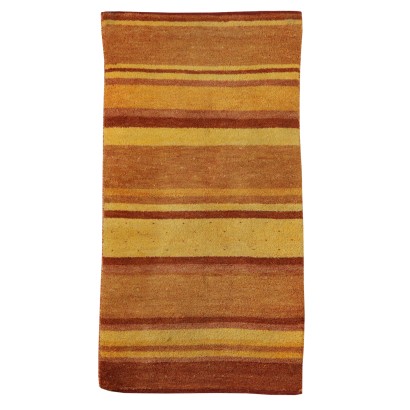 Vintage Asian Carpet Wool Heavy Knot 55 x 29 In