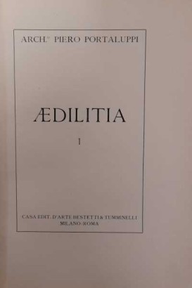 Aedilitia (2 volumes)