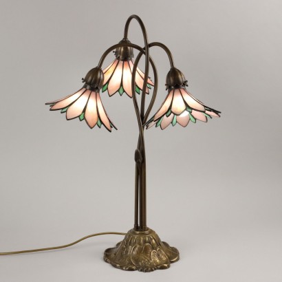 Lampe Ancienne en Style Tiffany Verre Coloré France '900