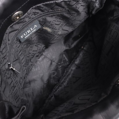 Furla Vintage Black Leather Bag