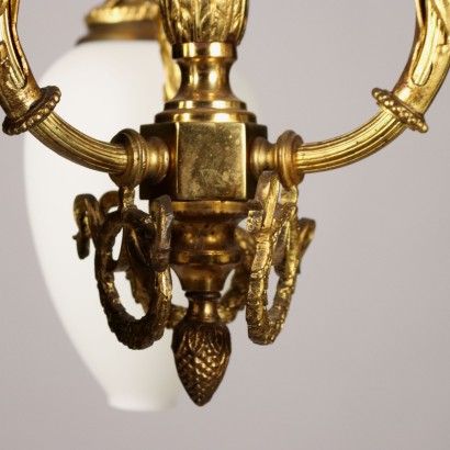 Kronleuchter aus vergoldeter Bronze