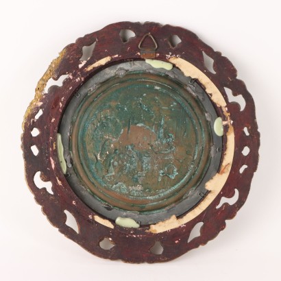 Copper round with tablet frame