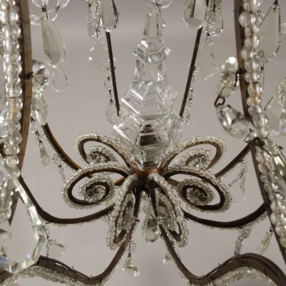 Metal and Glass Chandelier