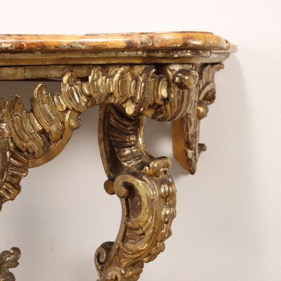 Barocchetto console with lacquered top