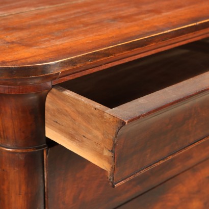 DRESSER, Carlo X chest of drawers in mahogany veneer