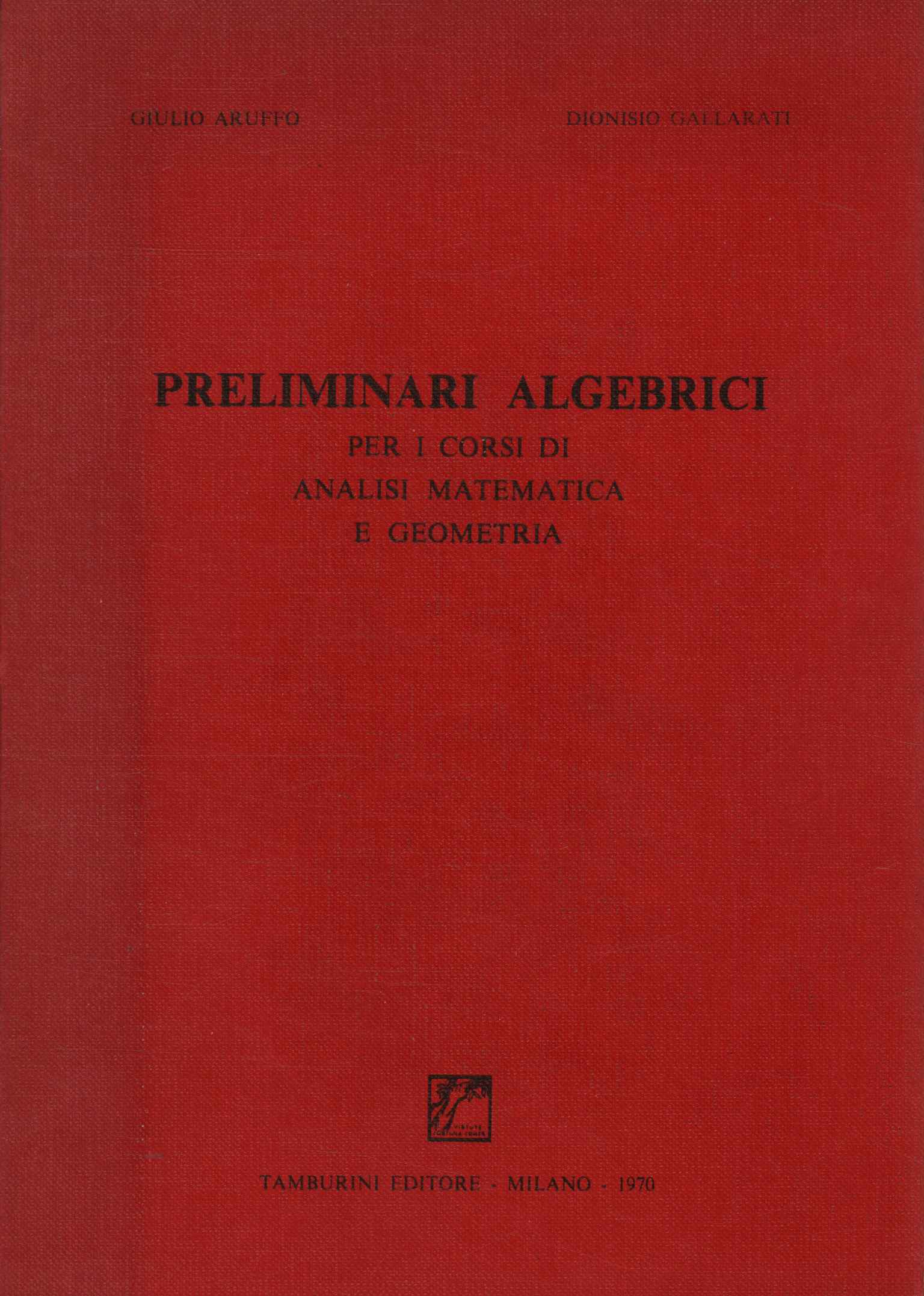 Algebraic preliminaries