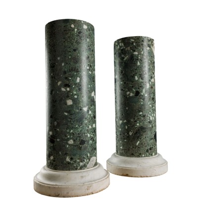 Paar Antike Säulen für Büste aus Marmor Italien des XIX Jhs